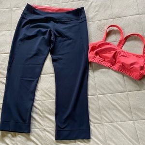 Lululemon Capri pants and sports bra set